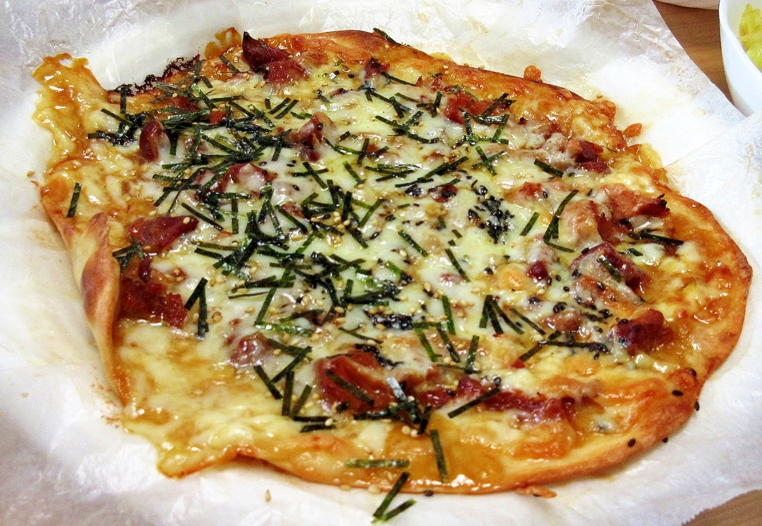 焼き鳥ピザ