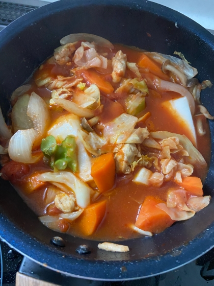 トマト缶で！鶏肉のトマト煮込み