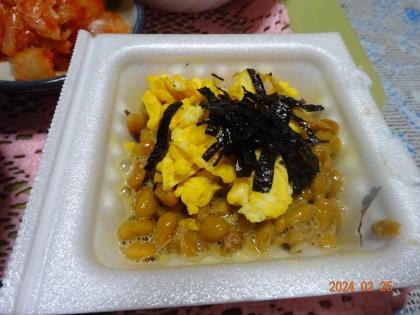 炒り卵ときざみ海苔de「納豆」☆
