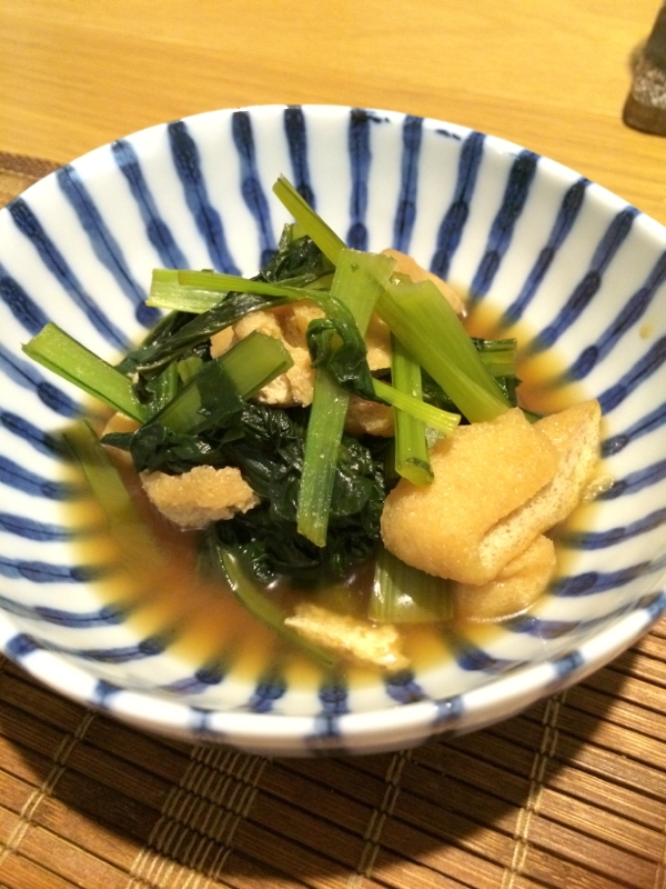 小松菜と油揚げの煮浸し