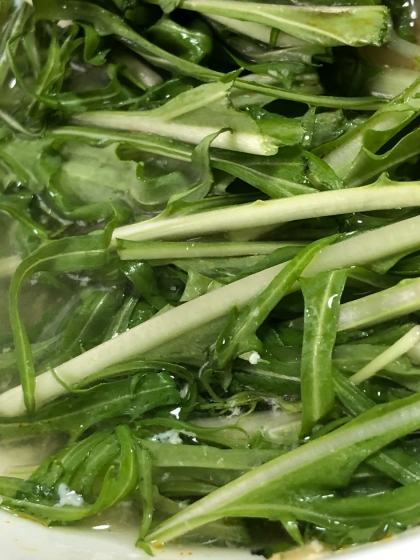 直ぐできるカレーに合う水菜スープ