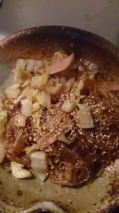 簡単！白菜とハムの春雨煮