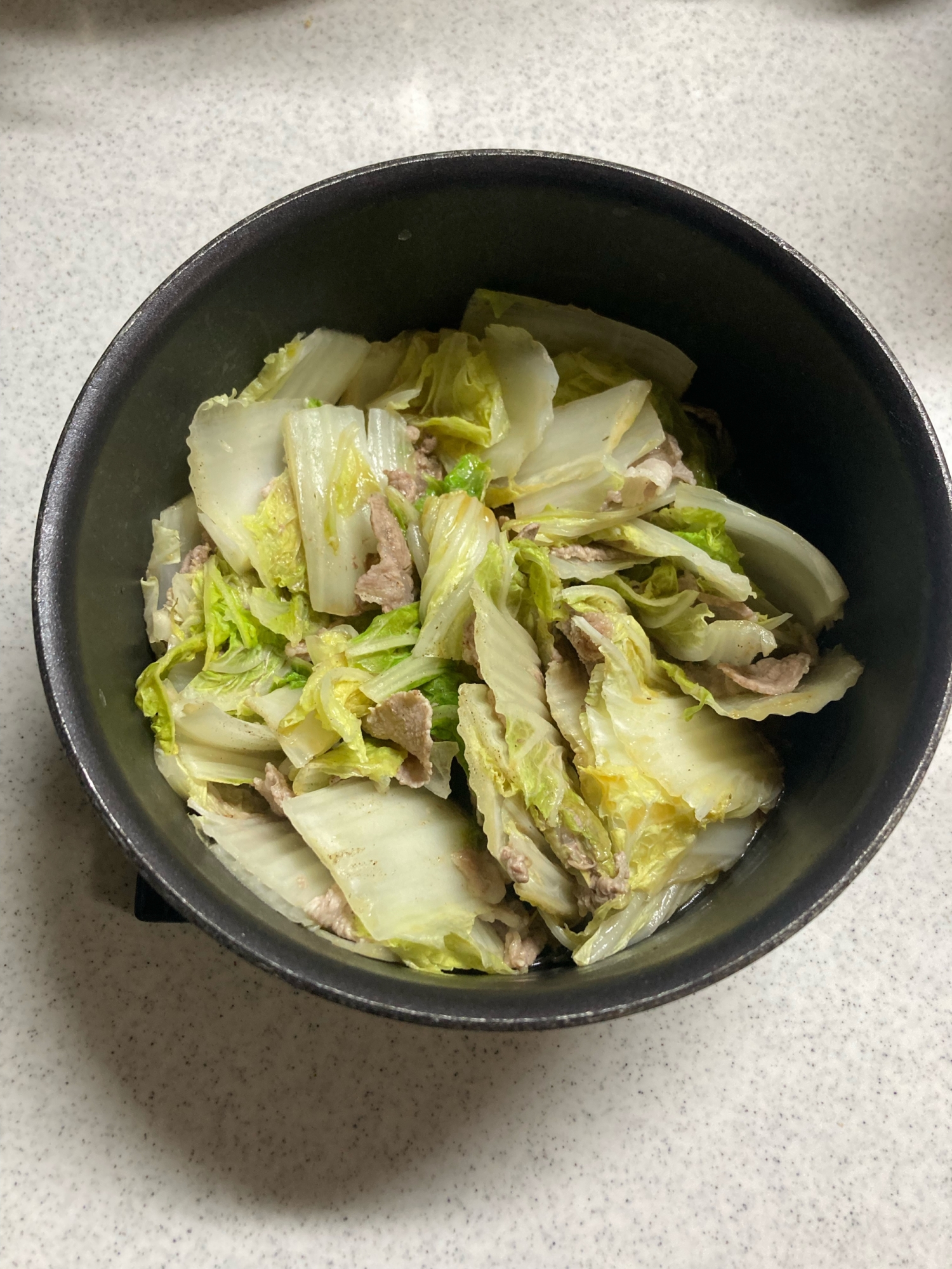 白菜と豚肉の蒸し煮