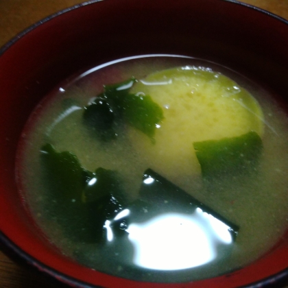 さつまいもとわかめのお味噌汁❁