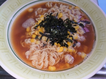 コーンと海苔のラーメン♡