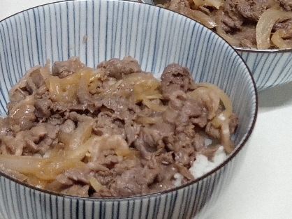 冷凍下味☆美味しい牛丼