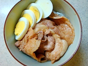 豚肉ゆで卵丼 レシピ 作り方 By Shimo9756 楽天レシピ