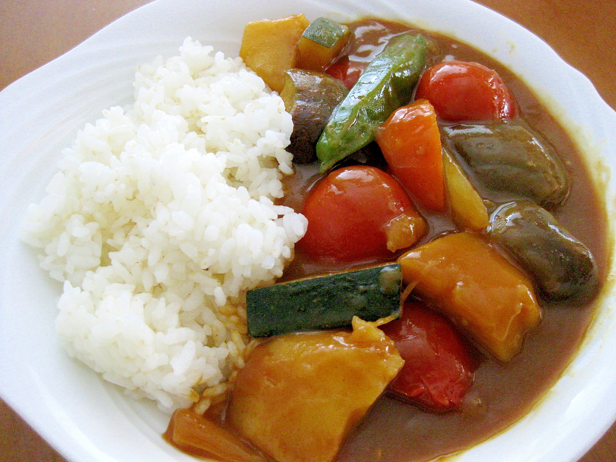 夏野菜がごろごろ 食欲増進 夏カレー レシピ 作り方 By れいちゃっ 楽天レシピ