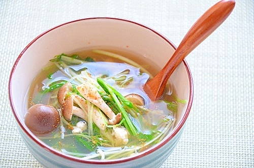 水菜の和風スープ