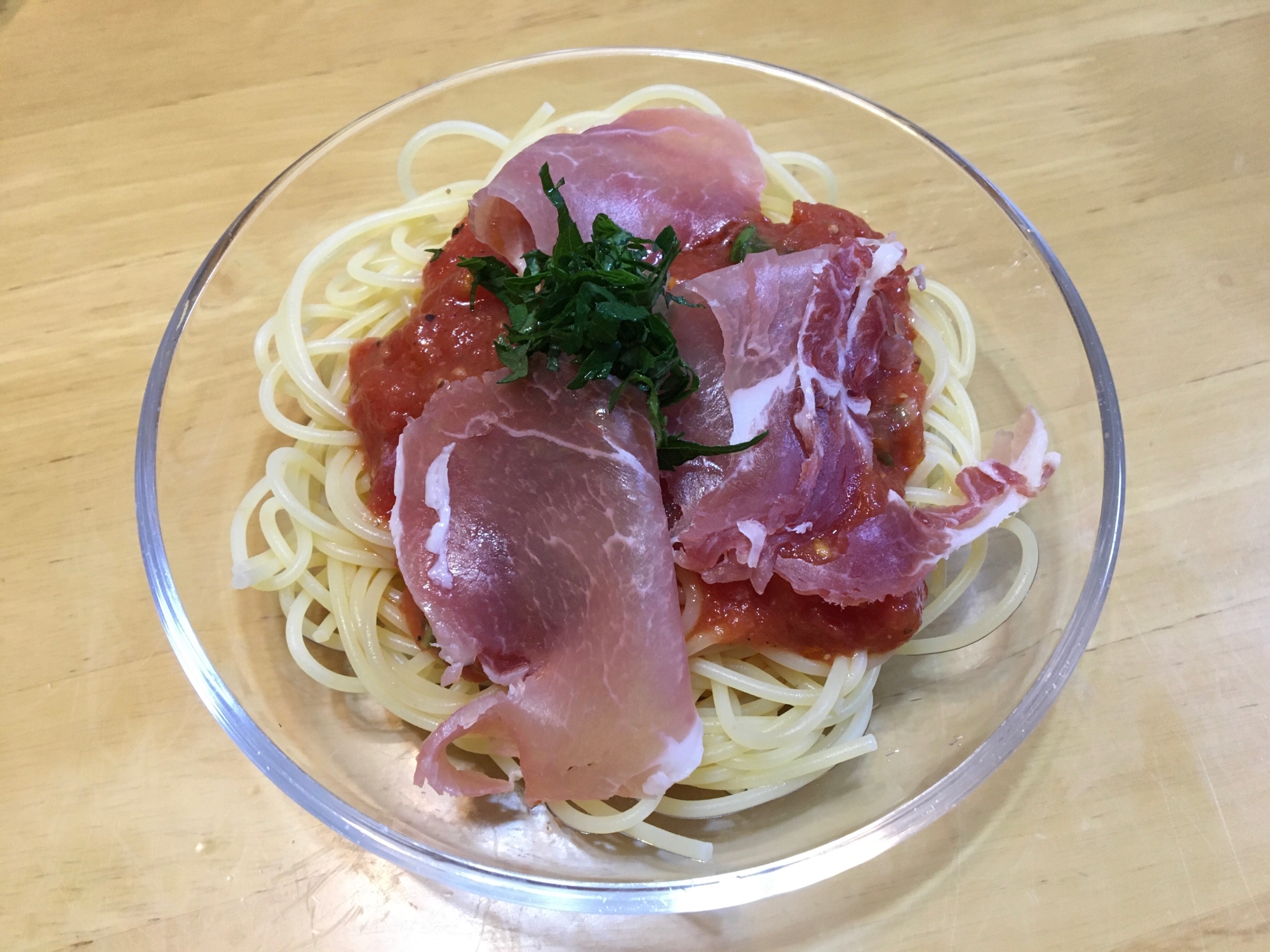 トマト缶で冷製パスタ✰