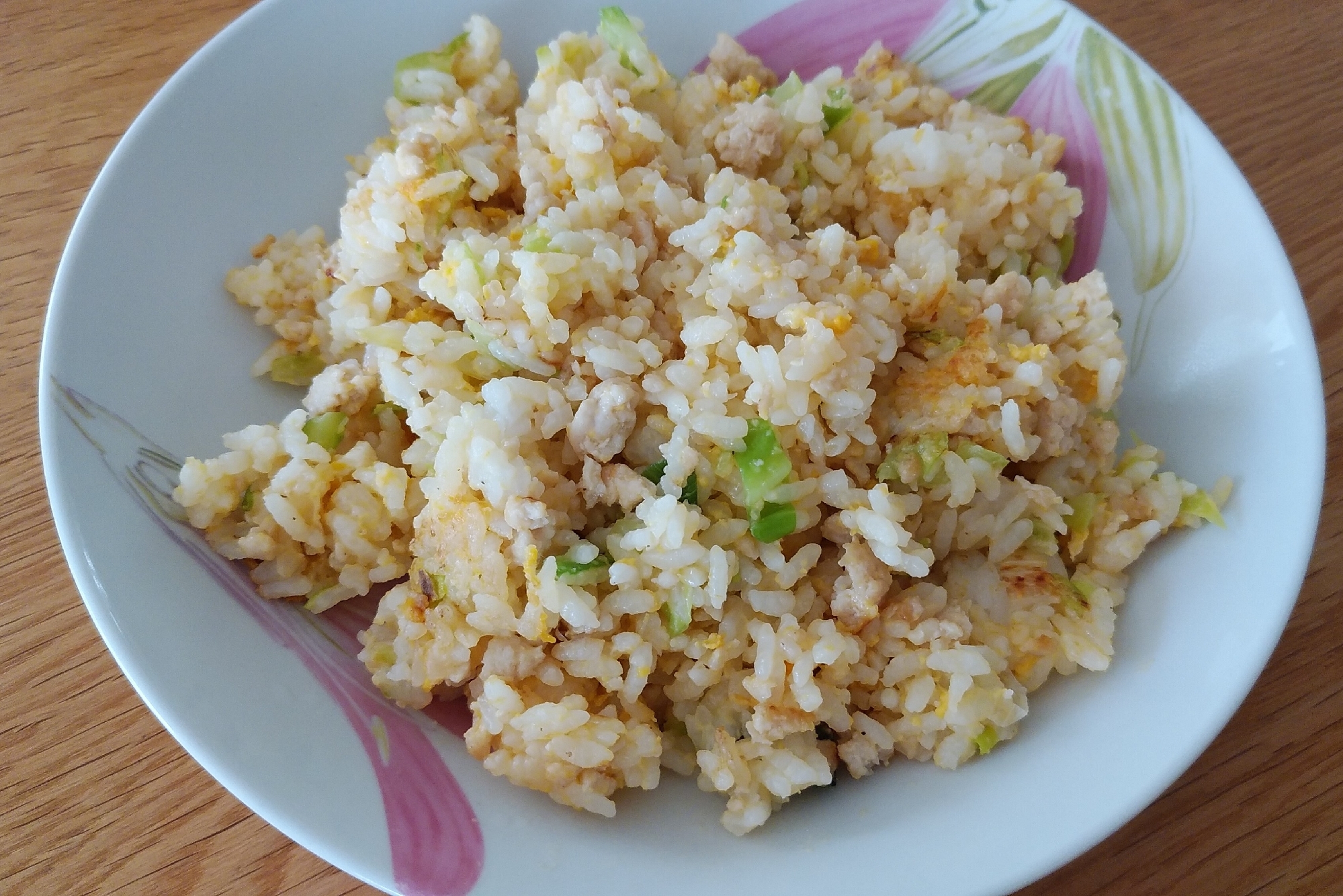 鶏ひき肉チャーハン