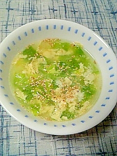 ☆春キャベツ玉子の中華スープ☆