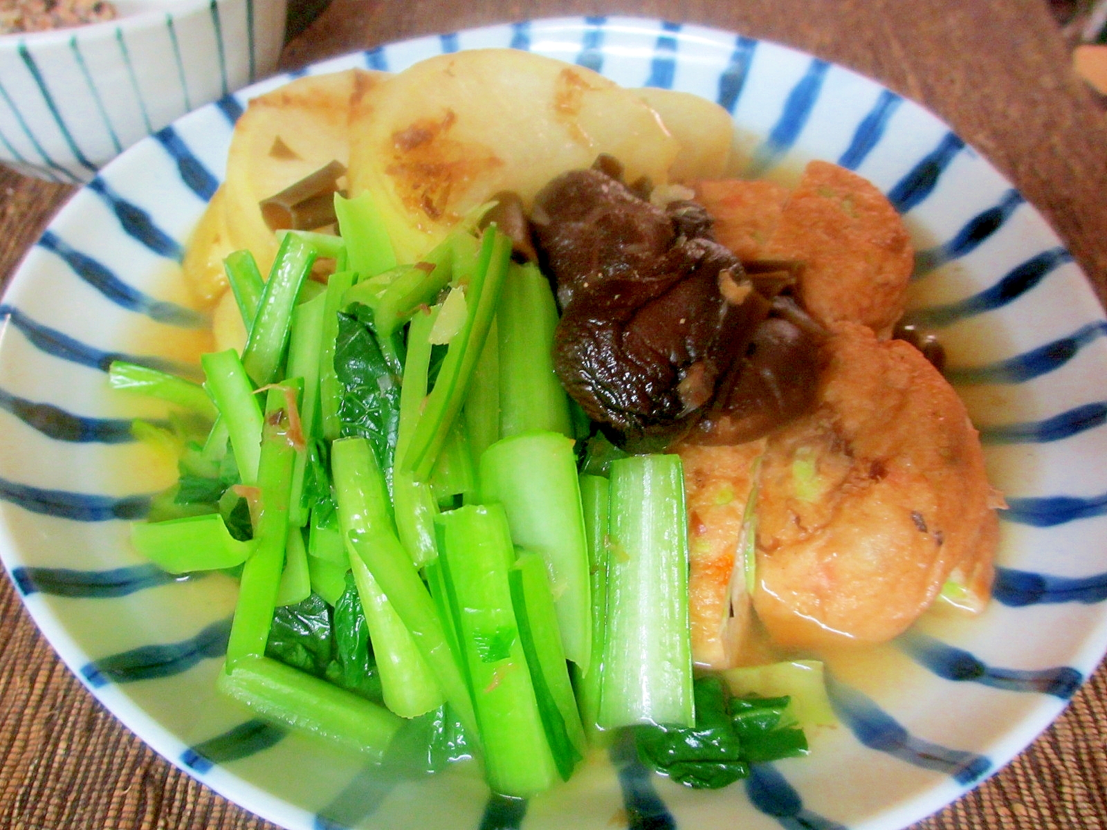 大根、がんも、小松菜の煮物