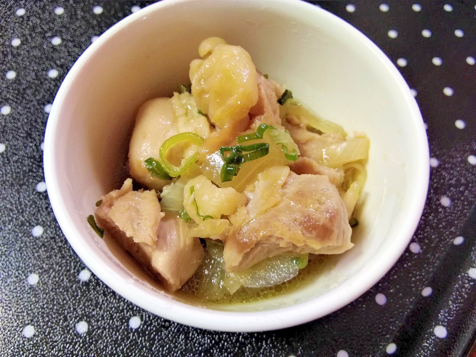 ●簡単幼児食♪鶏もも&玉葱小口ネギのすき焼き煮込●