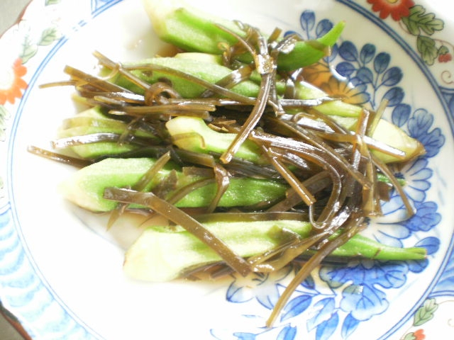 オクラと昆布佃煮の炊いたん