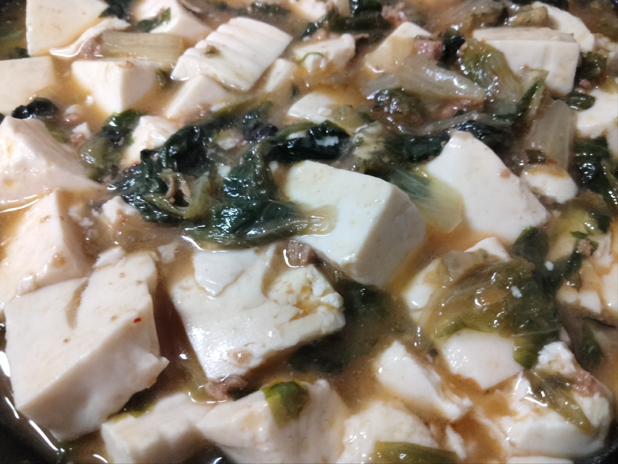サニーレタス入り麻婆豆腐