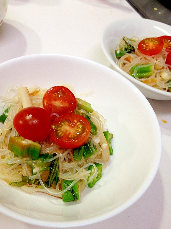 青じそとレモン味の春雨サラダ