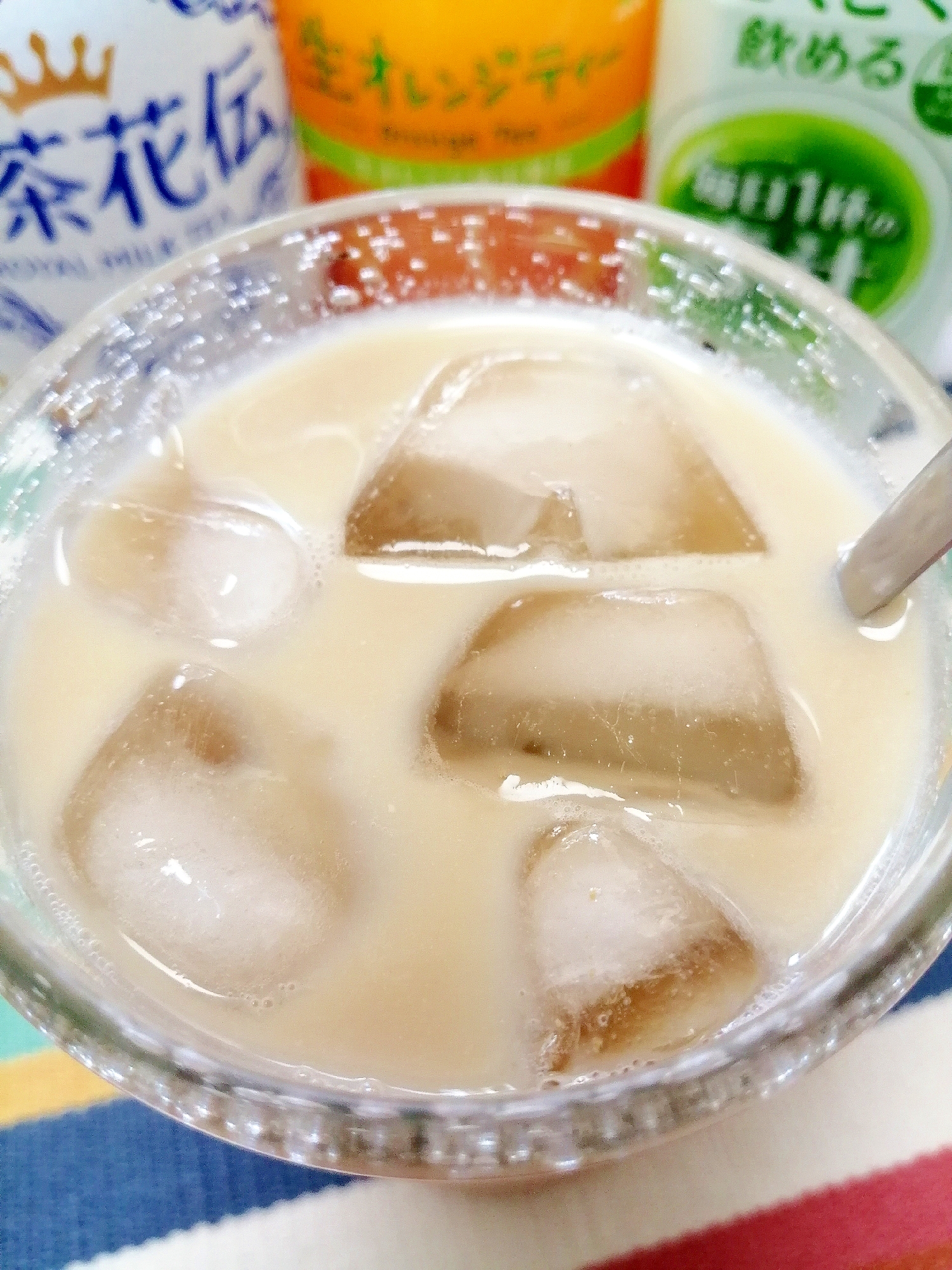 アイス☆青汁オレンジミルクティー♪