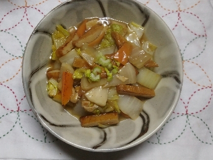 温まる～豚バラと白菜とかぶの炒め煮