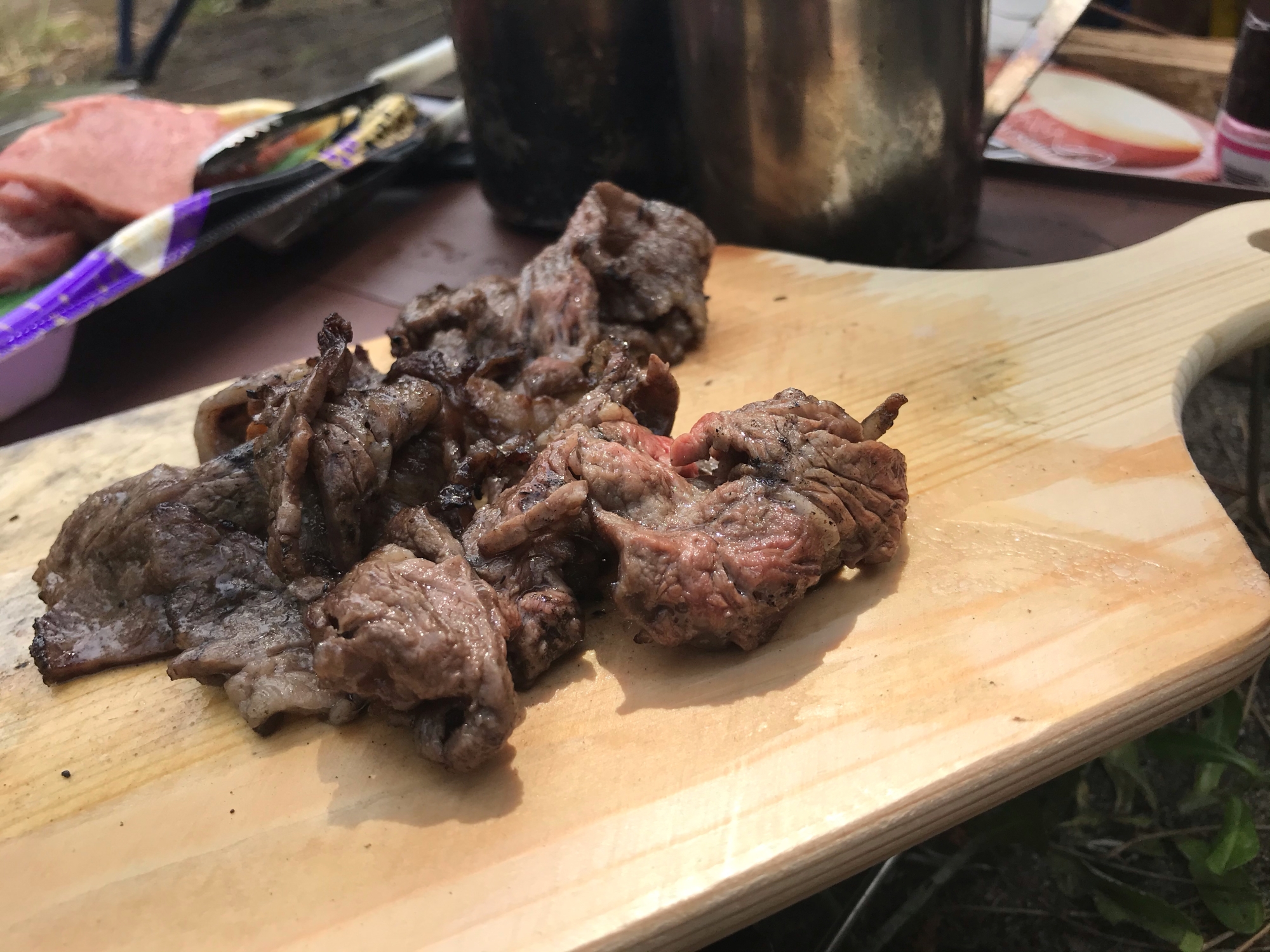 カルビ焼肉！岩塩でどうぞ〜