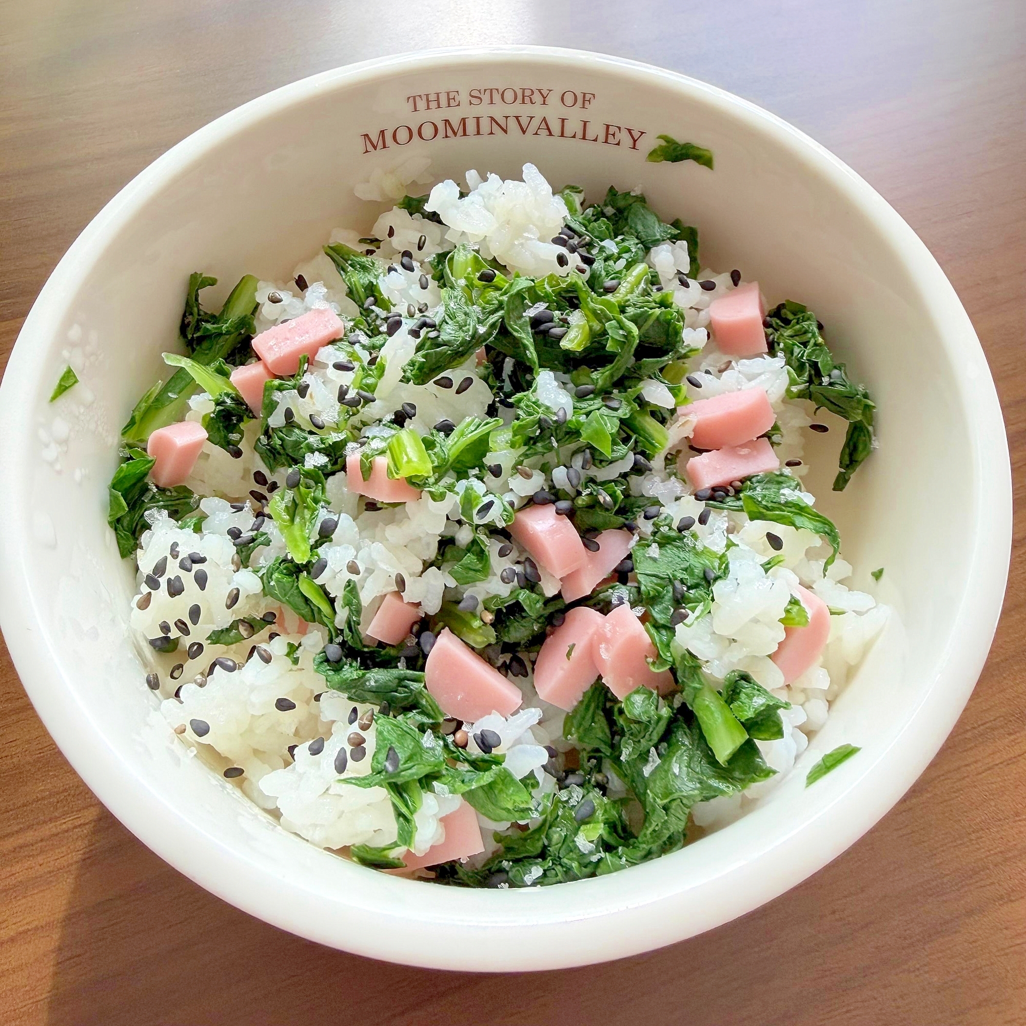 魚肉ソーセージの菜飯