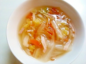 白菜春雨スープ