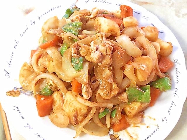 根菜たっぷり!豚こまと根菜のカレールー炒め♪