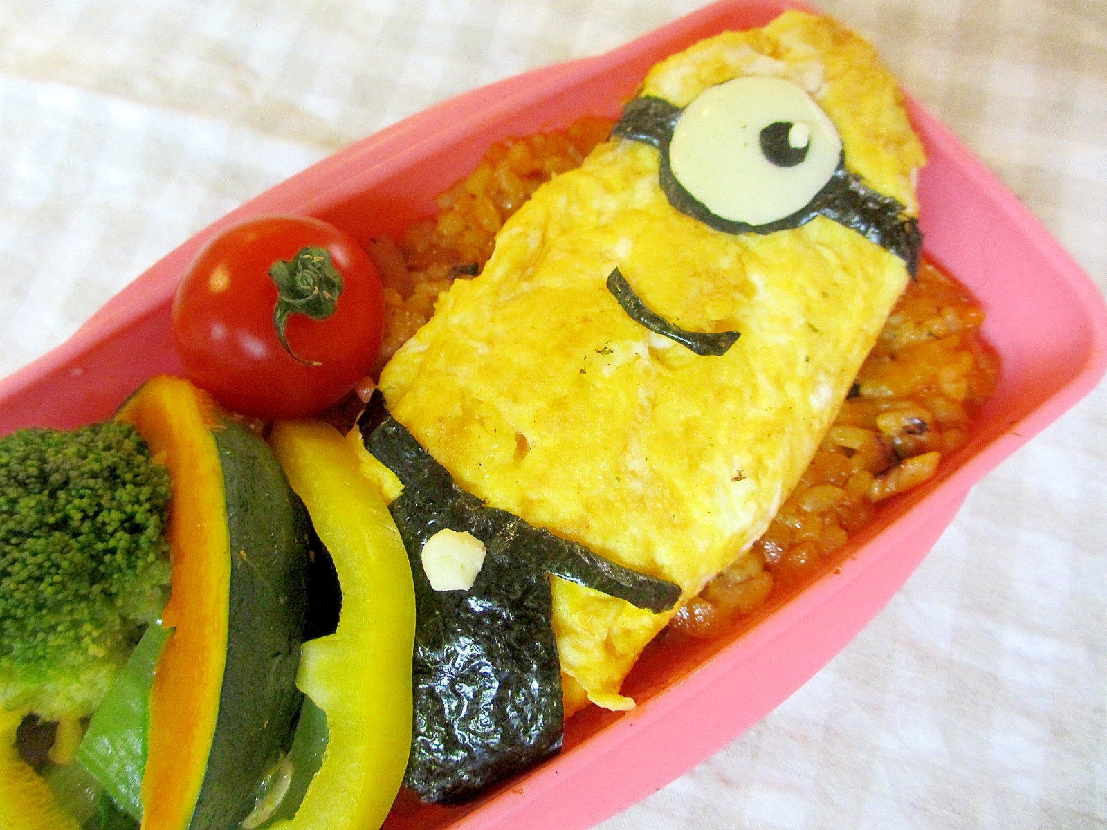 オムレツライスミニオン弁当 レシピ 作り方 By Mococo05 楽天レシピ