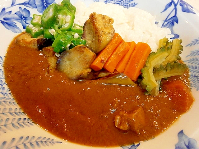 前日のカレーで★夏野菜カレー★