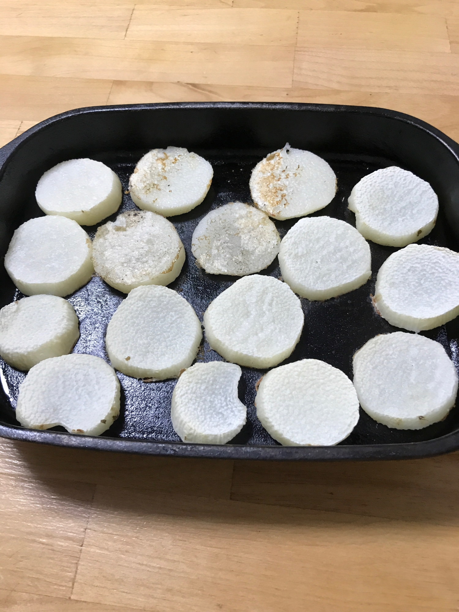 魚焼きグリルで長芋のガーリック焼き