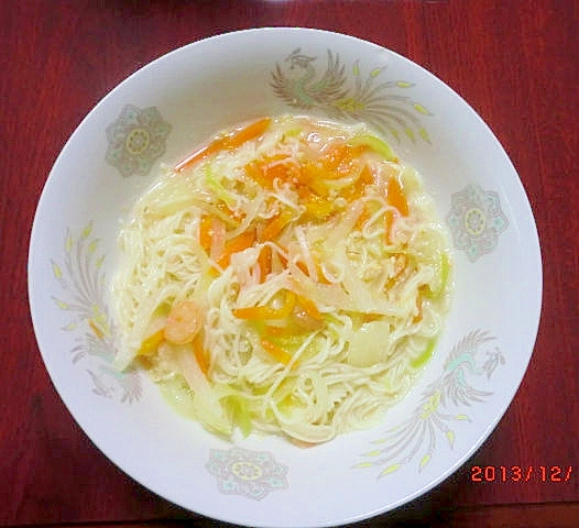 白だしで★味噌にゅうめん