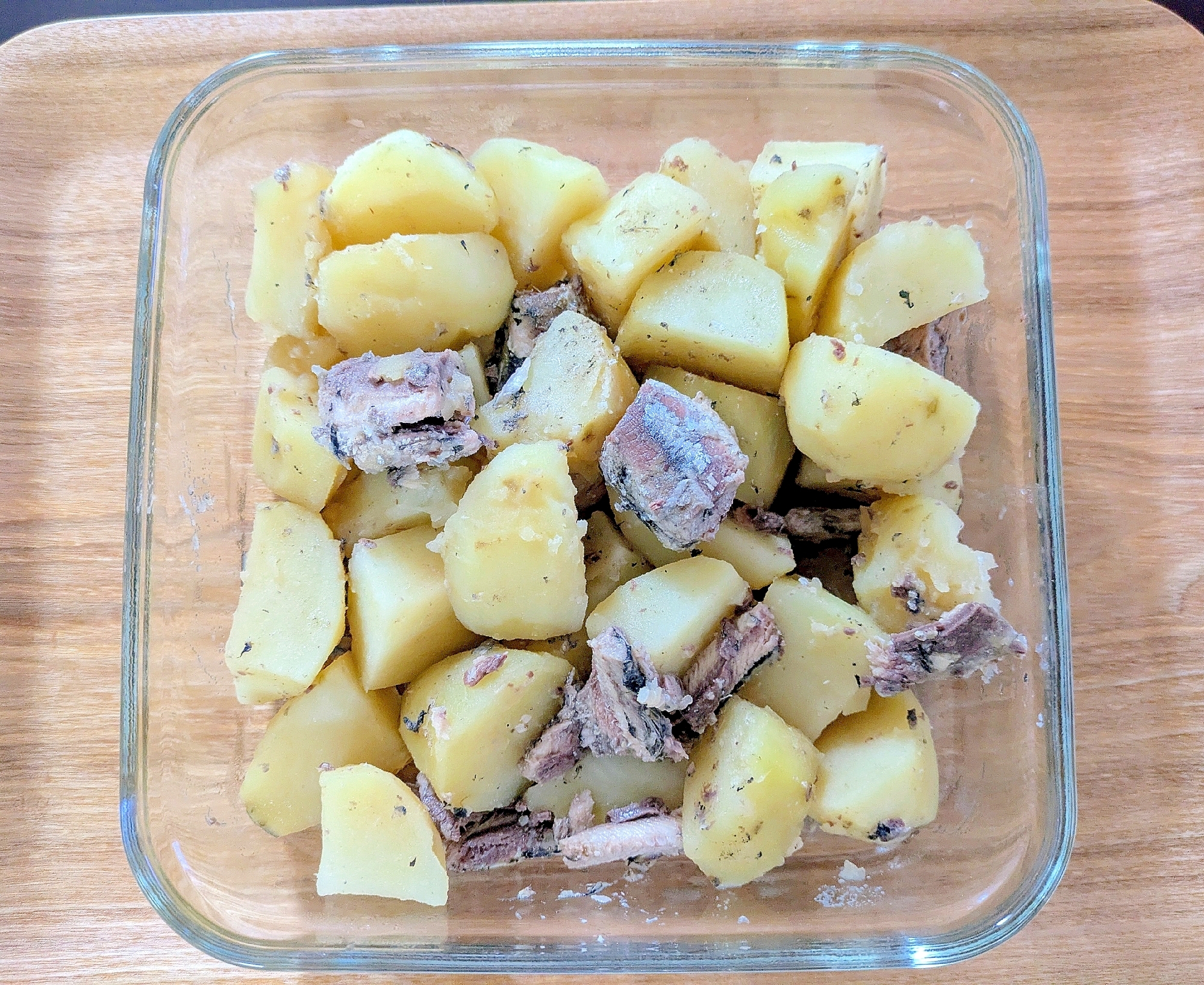 電子レンジで☆いわし缶じゃが