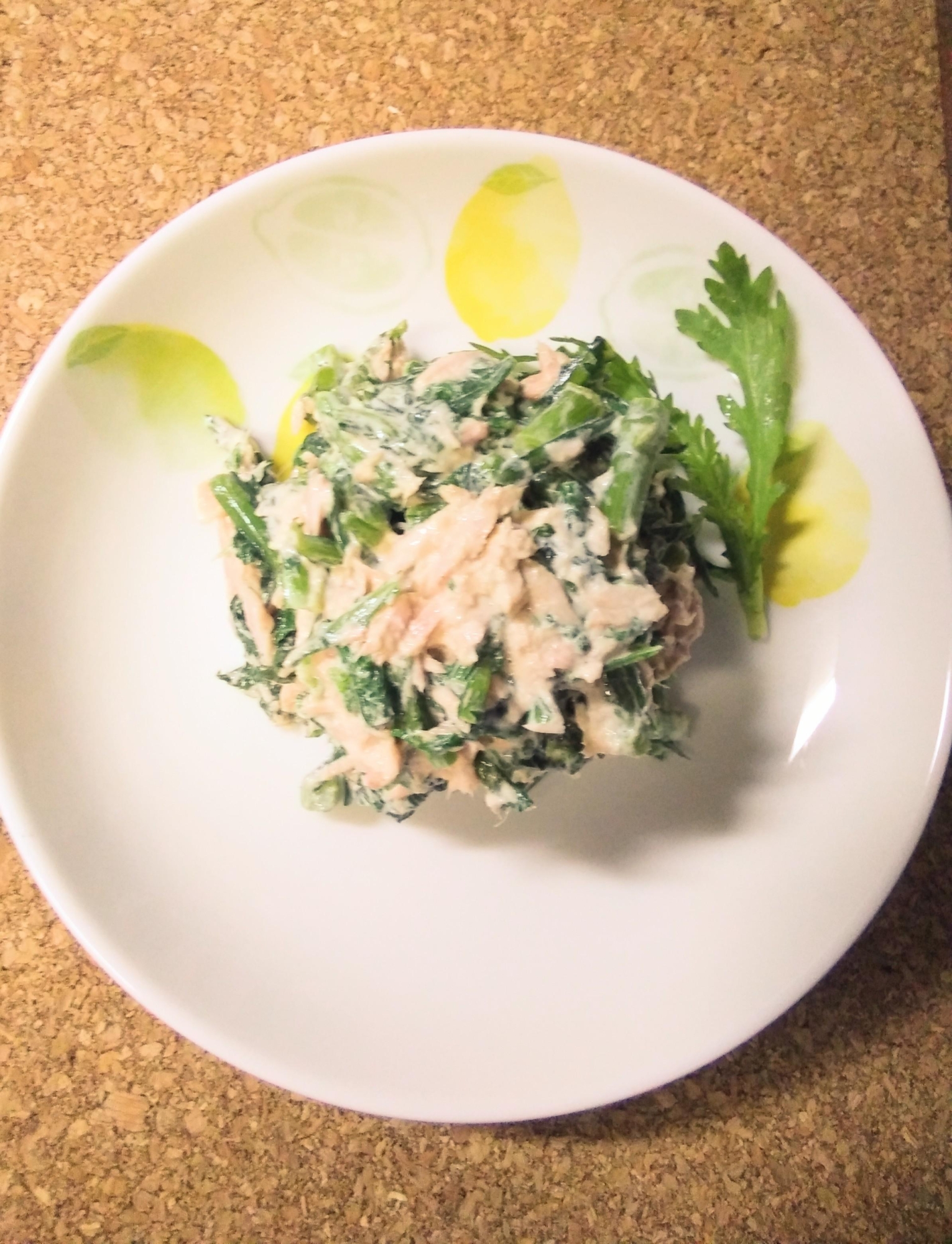 春菊のツナマヨ和え