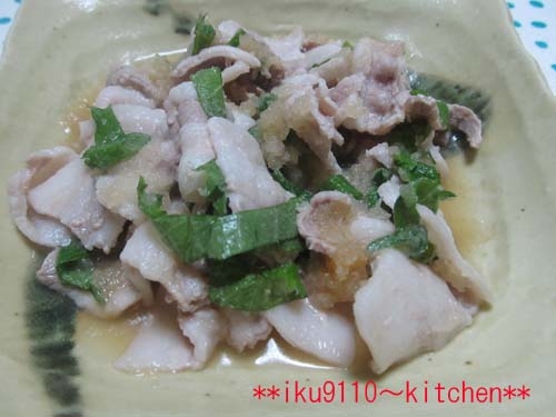 簡単♪豚肉おろし大葉ぽん酢和え