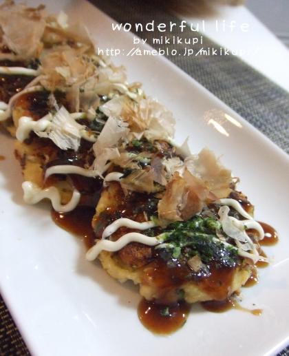 お好み焼きに目がないので、ついつい作っちゃいました♪白菜のみじん切りもプラスで♪