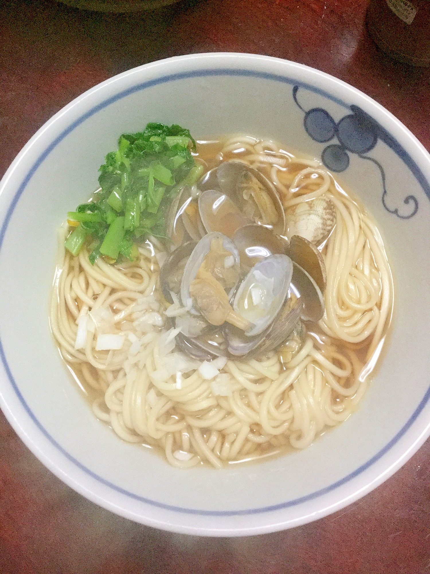 アサリと大根の葉の柔麺【今日の献立】