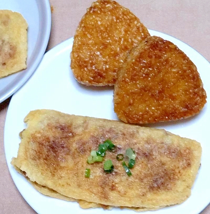 油揚げで納豆＆チーズのはさみ焼き
