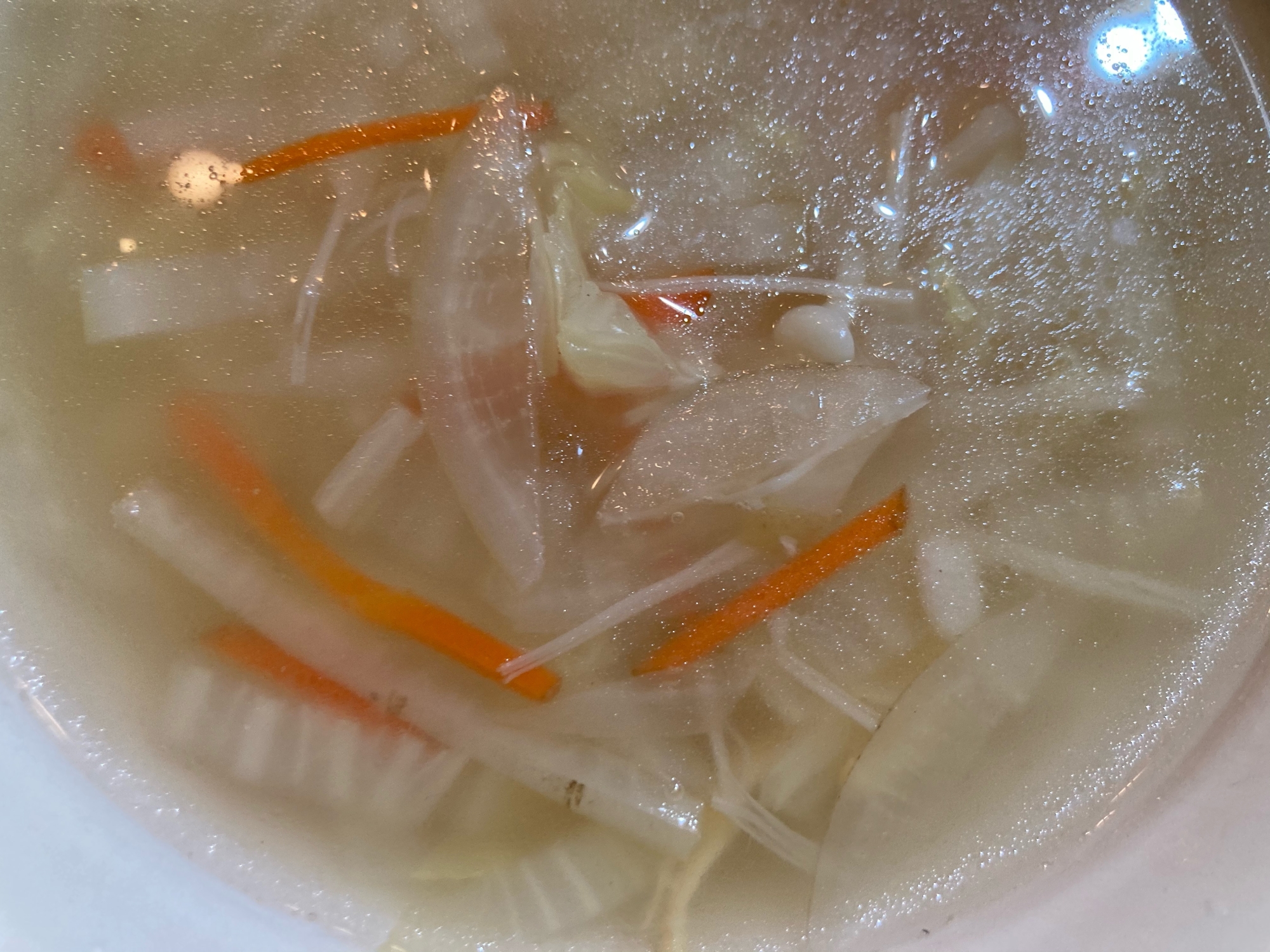 大根と人参と白菜とえのきの中華スープ