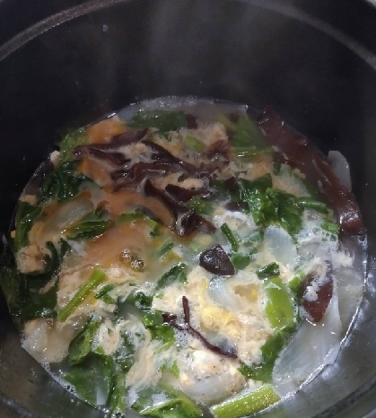生キクラゲと卵のスープ