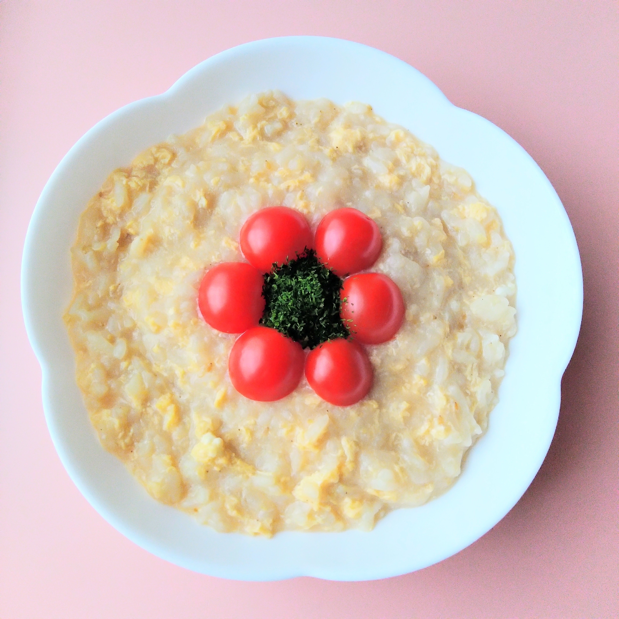 冷やし中華風味の卵の雑炊(おかゆ)