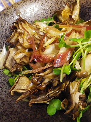 焼ききのこみょうがのかぼす醤油