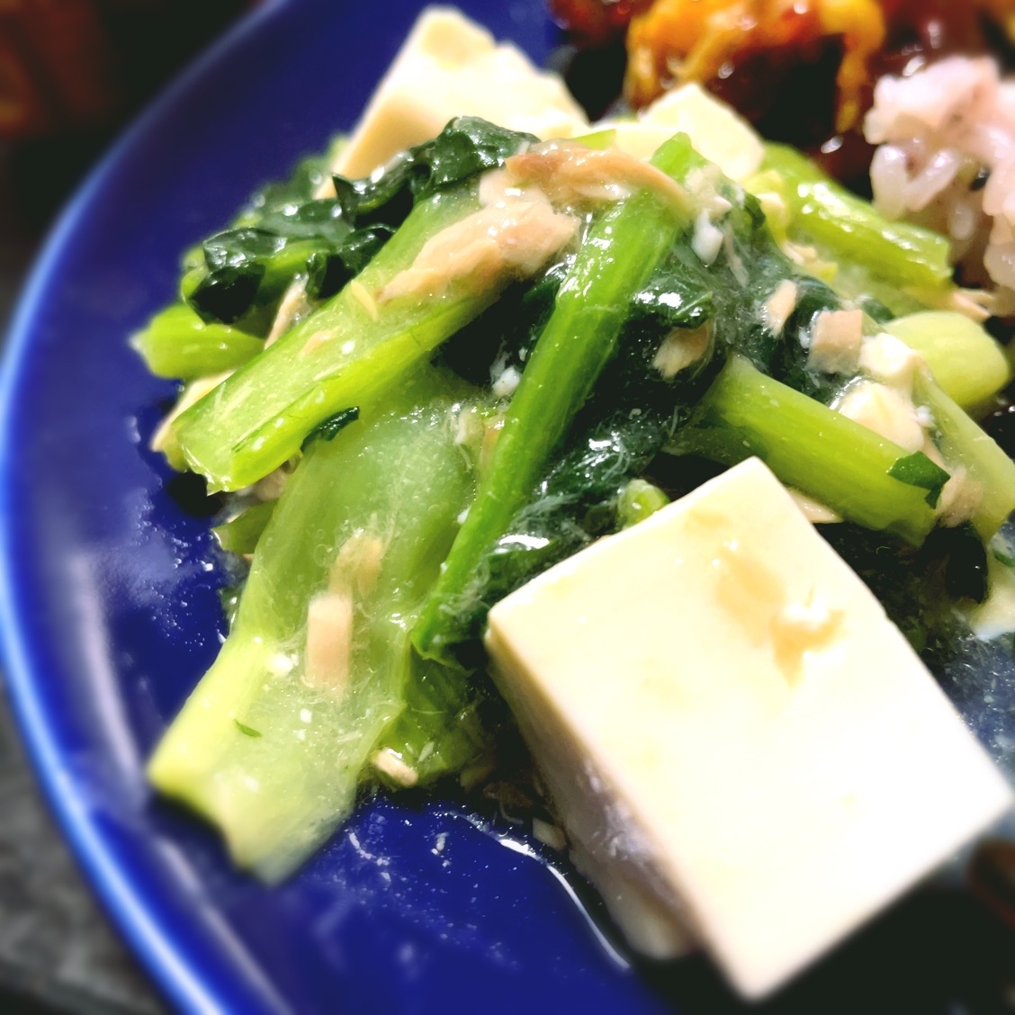 小松菜と豆腐とツナのとろーり煮