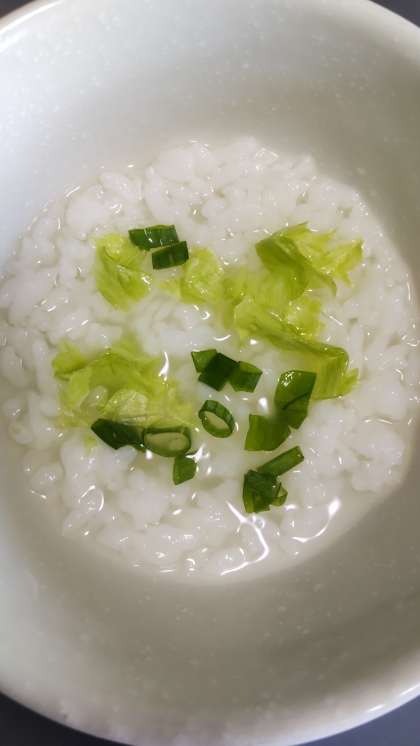 レタス細ねぎ入りご飯♪