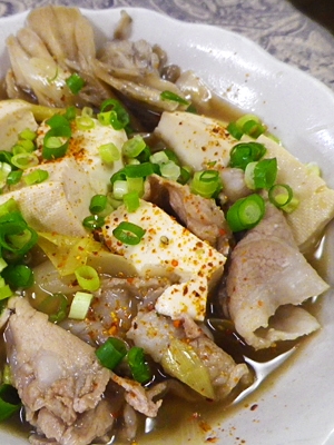 舞茸豚肉豆腐