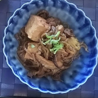 焼き豆腐で肉豆腐