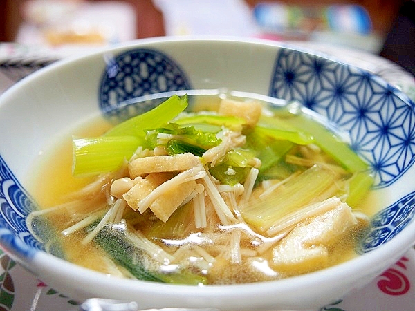 小松菜と油揚げの煮浸し