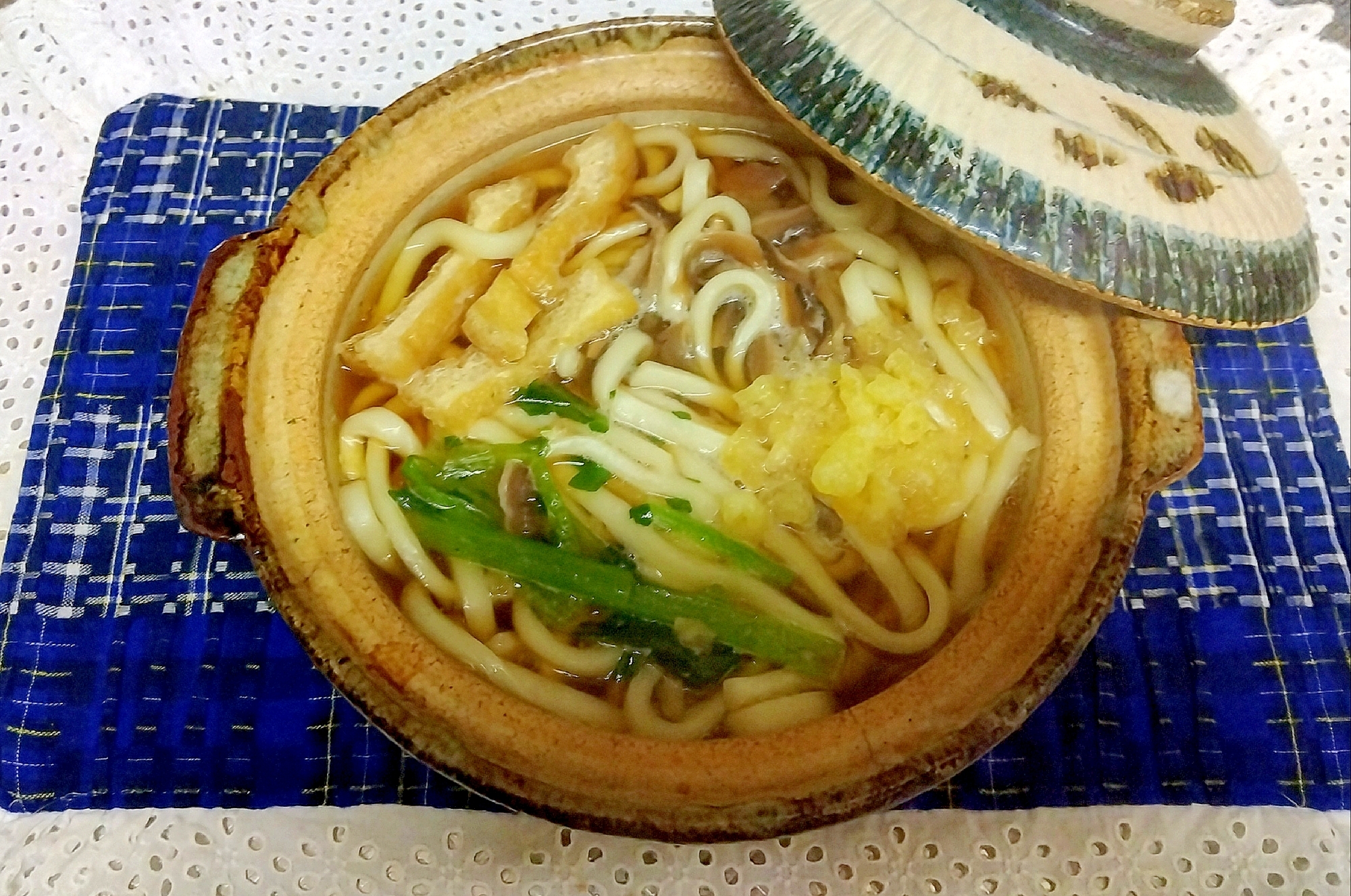 椎茸鍋焼きうどん