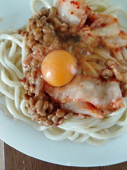 冷やし！納豆キムチうどん＋＋