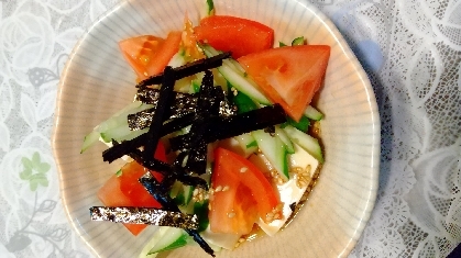 トマト豆腐の中華サラダ