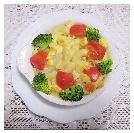 国産チーズ＆白だしで♪♪「マカロニグラタン」